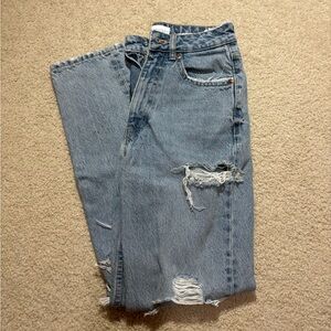 Zara Ripped Blue 90’s Jeans